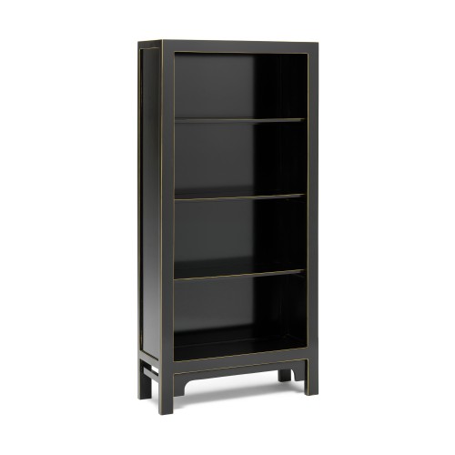 40541 - The Nine Schools Qing Black and Gilt Large Bookcase