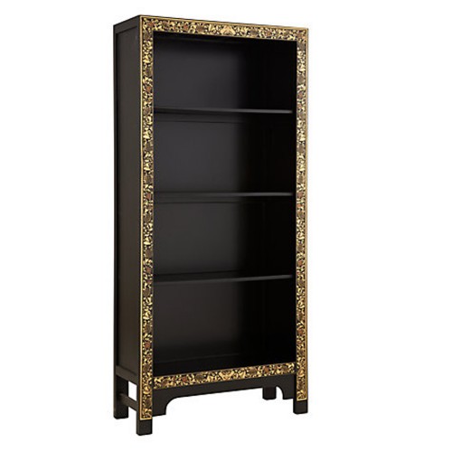 40237 - The Nine Schools Oriental Decorated Black Bookcase