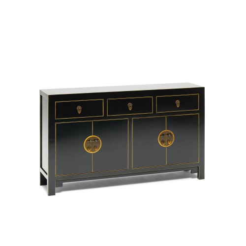 40530 - The Nine Schools Qing Black and Gilt Large Sideboard