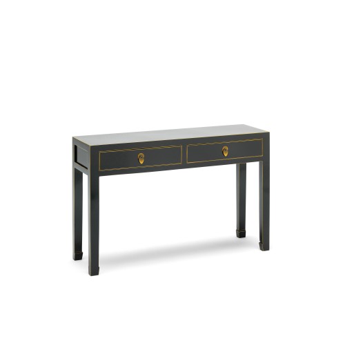 40511 - The Nine Schools Qing Black and Gilt Large Console Table