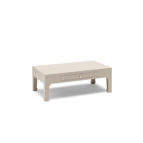 40644 - The Nine Schools Qing Oyster Grey Coffee Table with Drawer