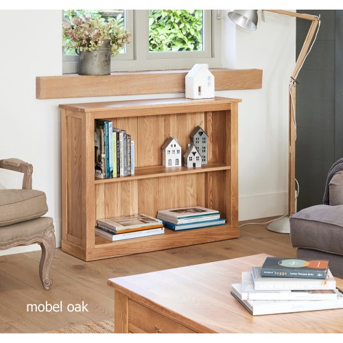 Mobel Oak Low Bookcase