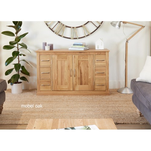 Mobel Oak Six Drawer Sideboard