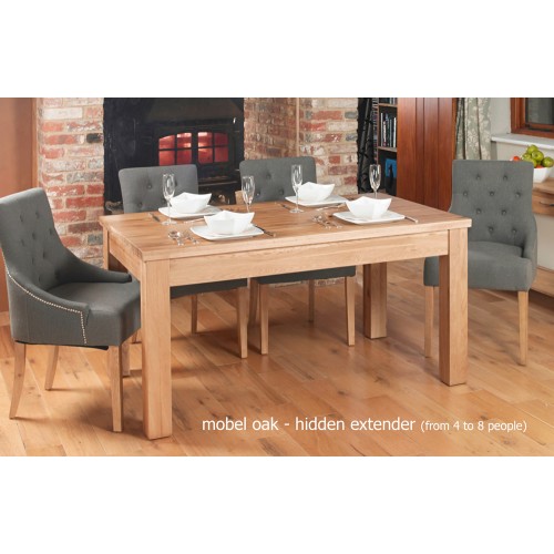 Mobel Hidden Extending Oak Dining Table (Seats 4-8)