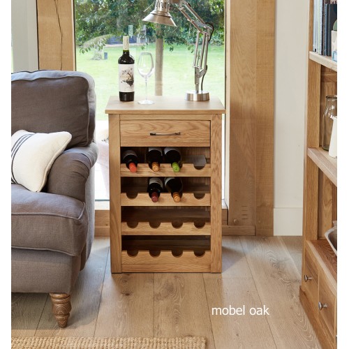 Mobel Oak Wine Rack Lamp Table