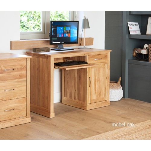 Mobel Oak Single Pedestal Computer Desk