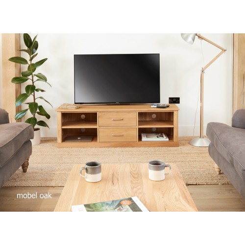 Mobel Oak Mounted Widescreen Television Cabinet