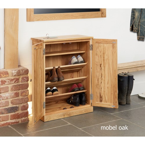 Mobel Oak Shoe Cupboard