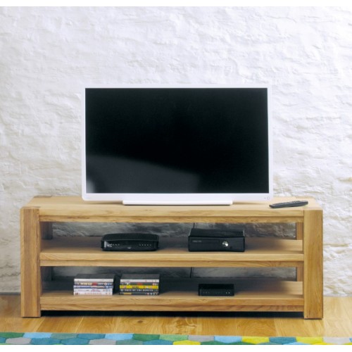 Aston Oak Widescreen Open Television Cabinet