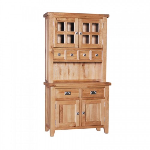 Elegance Oak Small Buffet and Hutch