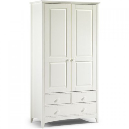 Cameo 2 Door Wardrobe Stone White Finish