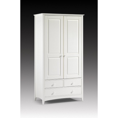 Cameo Combination Wardrobe Stone White Finish