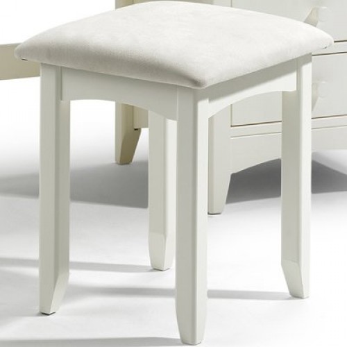 Cameo Dressing Stool Stone White Finish