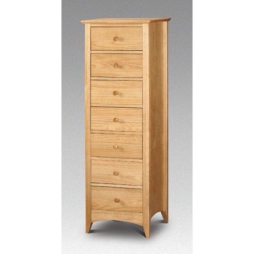 Kendal 7 Drawer Narrow Chest Solid Pine