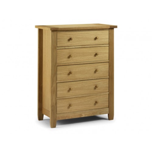 Lyndhurst 5 Drawer Chest American White Oak