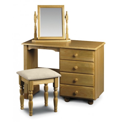 Pickwick Single Pedestal Dressing Table Solid Pine