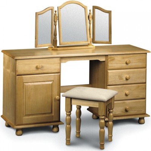 Pickwick Twin Pedestal Dressing Table Solid Pine