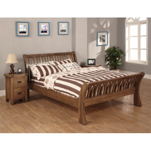 4’6 Bed Rustic Oak