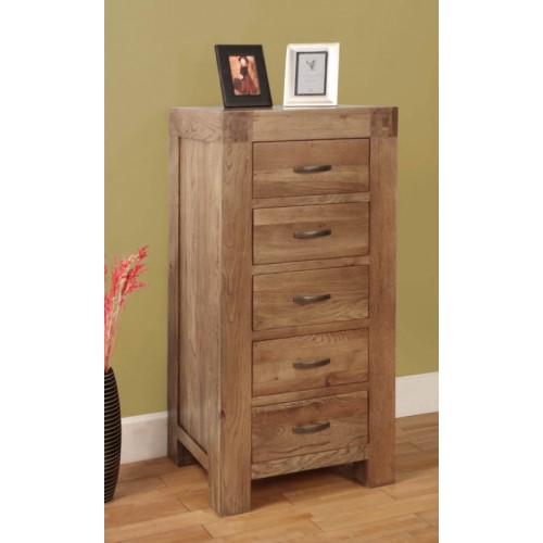 5 Drawer Wellington Chest of Drawers Rustic Oak