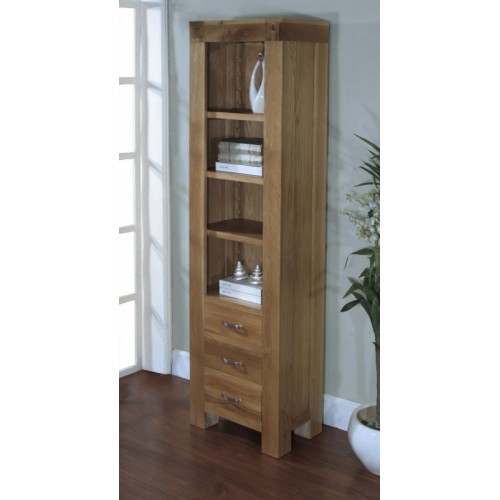 Slim Bookcase with 3 Drawers Satana Blonde