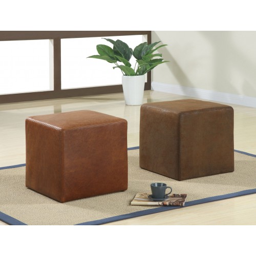 Rubbed through leather effect cube