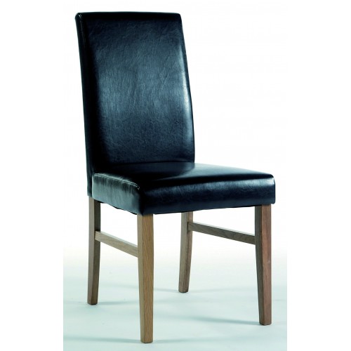 Upholstered Chair In Brown Faux Leather Hamilton 