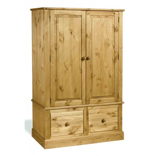 2 door, 2 drawer wide wardrobe Cotswold Solid Wood