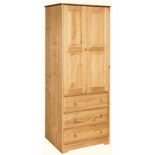 2 door, 3 drawer wardrobe Balmoral Honey Pine 