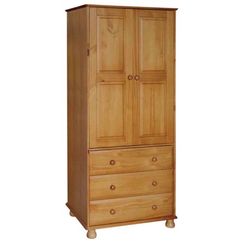 2 door, 3 drawer wardrobe Dovedale Antique Pine