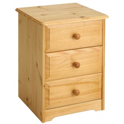 3 drawer bedside cabinet Balmoral Honey Pine 