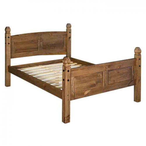 5ft high end bedstead Corona Waxed Pine