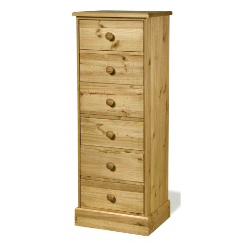 6 drawer narrow chest Cotswold Solid Wood