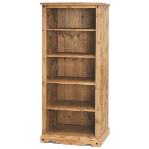 open bookcase Corona Waxed Pine