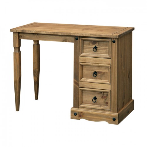 single pedestal dressing table  Corona Waxed Pine