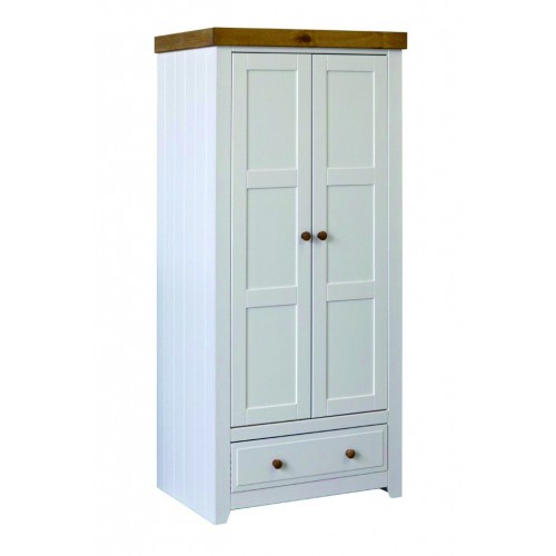 2 Door, 1 Drawer Wardrobe Capri