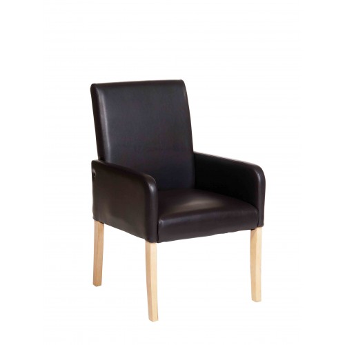 Occasional Chair In Brown Faux Leather Milano