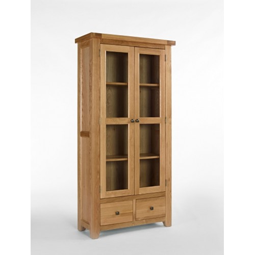 Devon Oak Glazed Display Cabinet