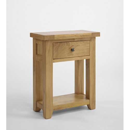 Devon Oak Small 1 Drawer Console Table