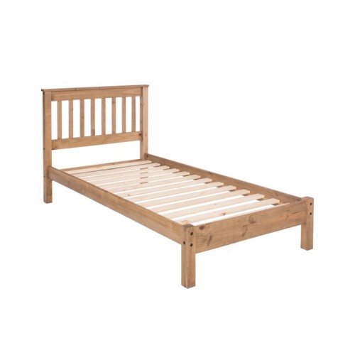 3'0" slatted lowend bedstead Hacienda Waxed Pine