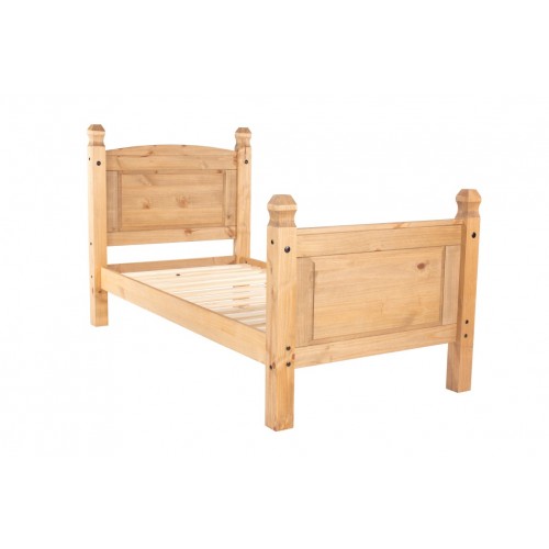 3' high end bedstead Hacienda Waxed Pine