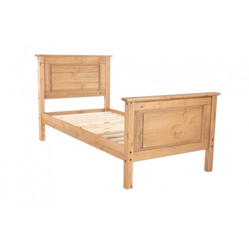 3' high end bedstead Hacienda Waxed Pine