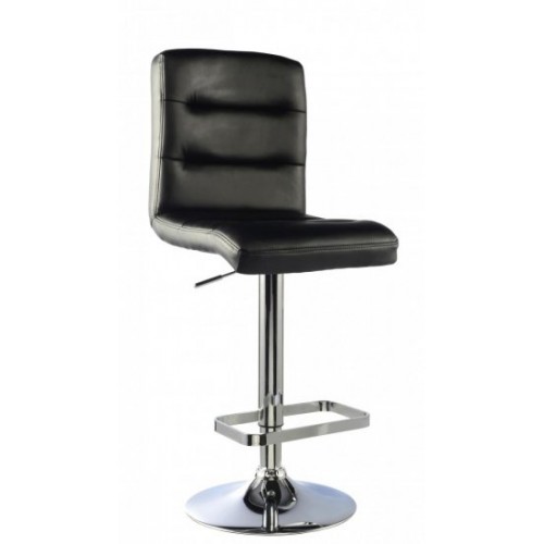 Bowden Bar Stool PU Chrome & Black (2s)