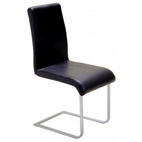 Aspen Chair Black PVC & Silver (4s)