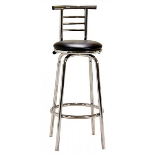 Bar Stool Chrome Swivel Narrow Back BM-015P