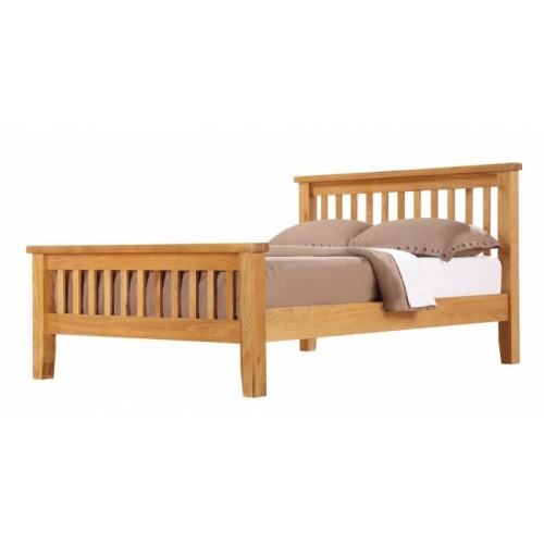 Acorn Solid Oak Bed High Footend Double