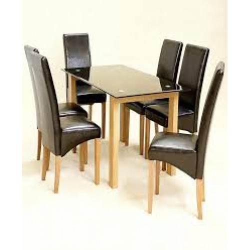 Adina Black Dining Table Large