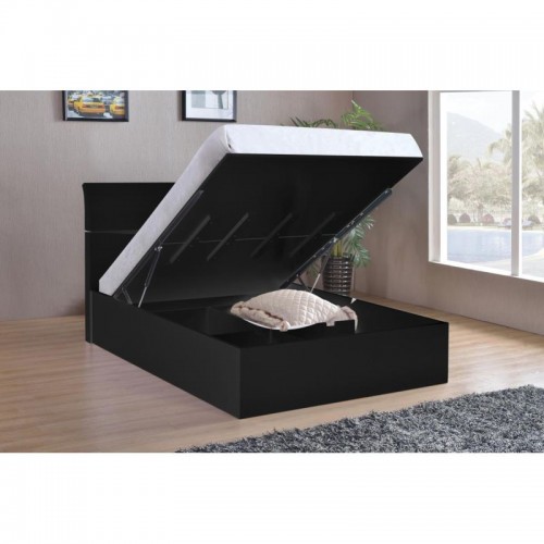 Arden Black High Gloss Storage Bed King Size