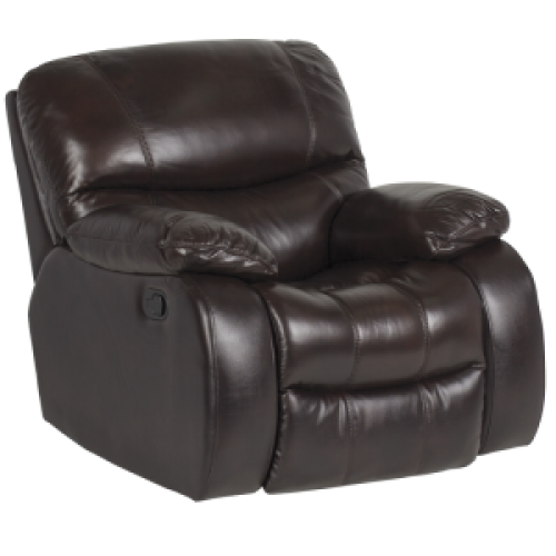 Arezzo Recliner Top Leather & PU 1 Seater Brown