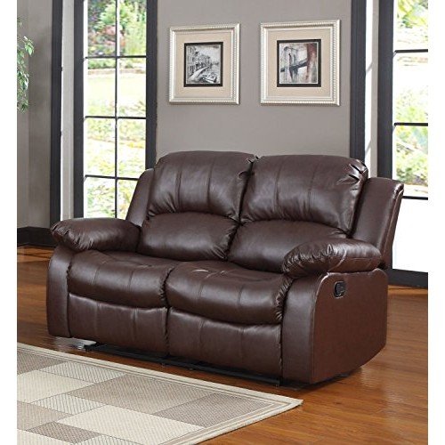 Bailey Recliner LeatherGel & PU 2 Seater Brown