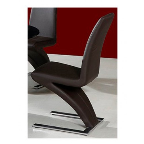 Ankara Dining Chair Chrome & Brown